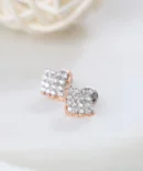 gold diamond stud earrings