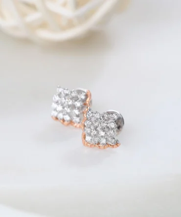 gold diamond stud earrings