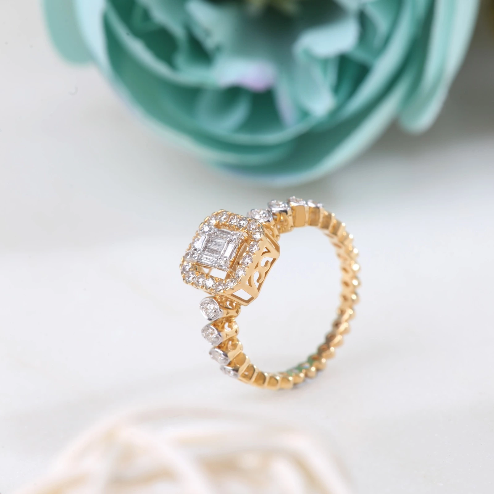 18K Rose Gold Halo Cushion Shape Diamond Engagement Ring – Louis Martin  Jewelers - Rockefeller Center - NYC