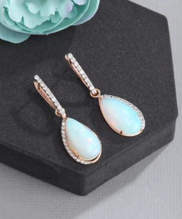 Aqua Chalcedony Earrings