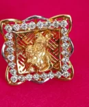 Radha Krishna Square Gold & Diamond Ring