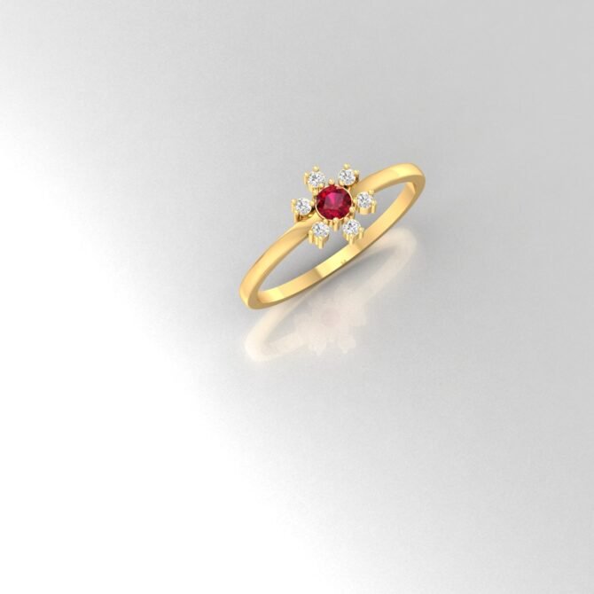 Scarlet Sparkle Diamond Band Ring