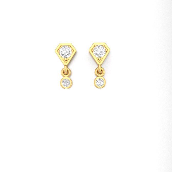 Penta Diamond Drops Earrings