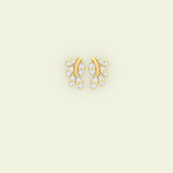 Dewdrop Leaf Marquise Earrings